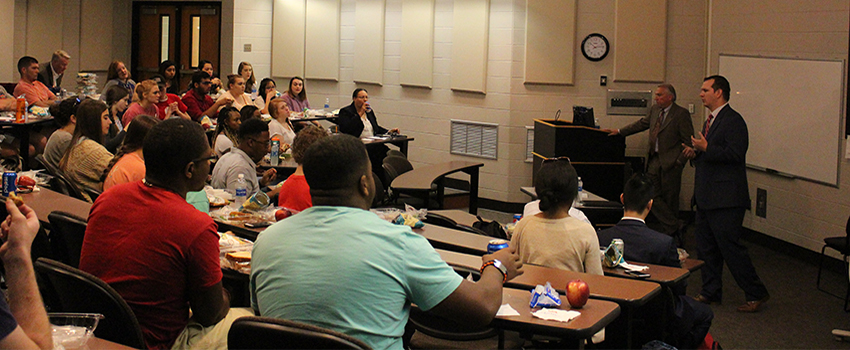 On March 21, the Melton Center for Entrepreneurship and Innovation and PREP sponsored a Lunch and Learn for students on “Marketing and Recruiting for a Start-up Business.”