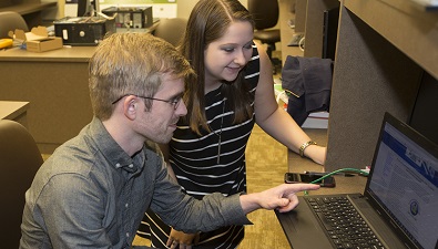 Joel Dawson, left, and Kassy Seale both spent their summer working for federal research laboratories.
