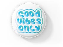 Good Vibes Only button