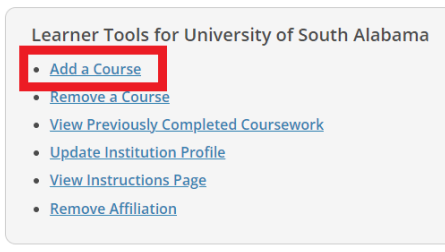 Step 5 Screenshot Add Courses