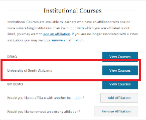 Step 5 Screenshot view courses