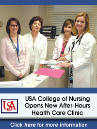 USA College of Nursing Opens New After-Hours Health Care Clinic

