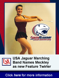 USA Jaguar Marching Band Names Meckley as new Feature Twirler
