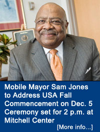 Mayor Sam Jones to Address USA Fall Commencement