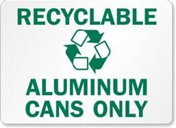 Recyclable Alumnium Cans Only