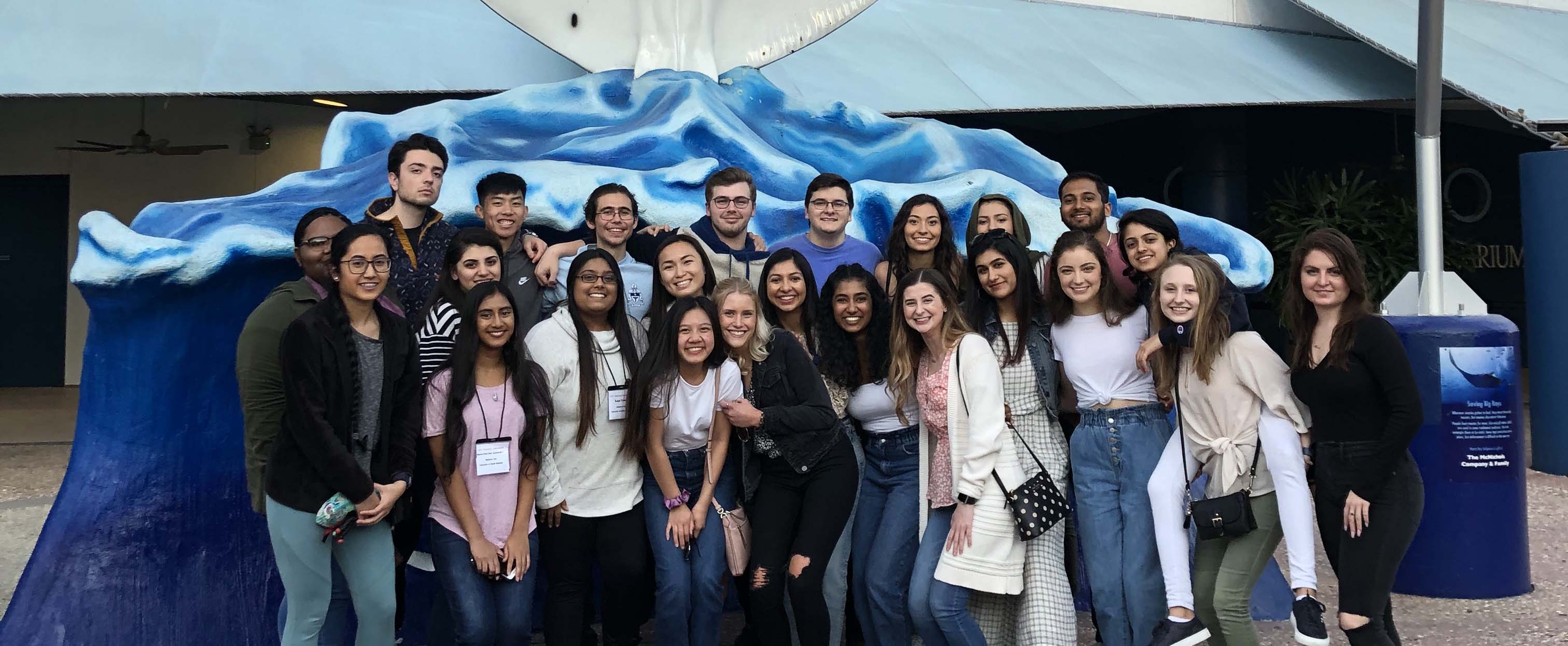 AED 2019-2020 members at the Tampa Aquarium during AED National Convention 2020