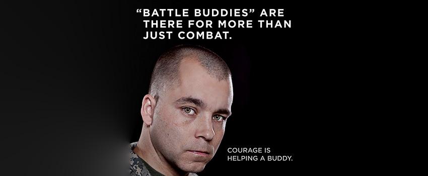 "Battle Buddies" are there for more than just combat. Courage is helping a buddy.