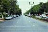 Paseo Montejo, Merida, 1987. View down the street