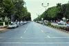 Paseo Montejo, Merida, 1987. View down the street