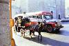 Transportation at Plaza Grande, Merida, 1971.