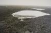 Laguna Coba, Nohoch Mul at upper left, Coba, 1974. Photo by Andy Dees