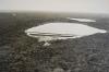 Laguna Coba, Nohoch Mul at upper left, Coba, 1974. Photo by Andy Dees