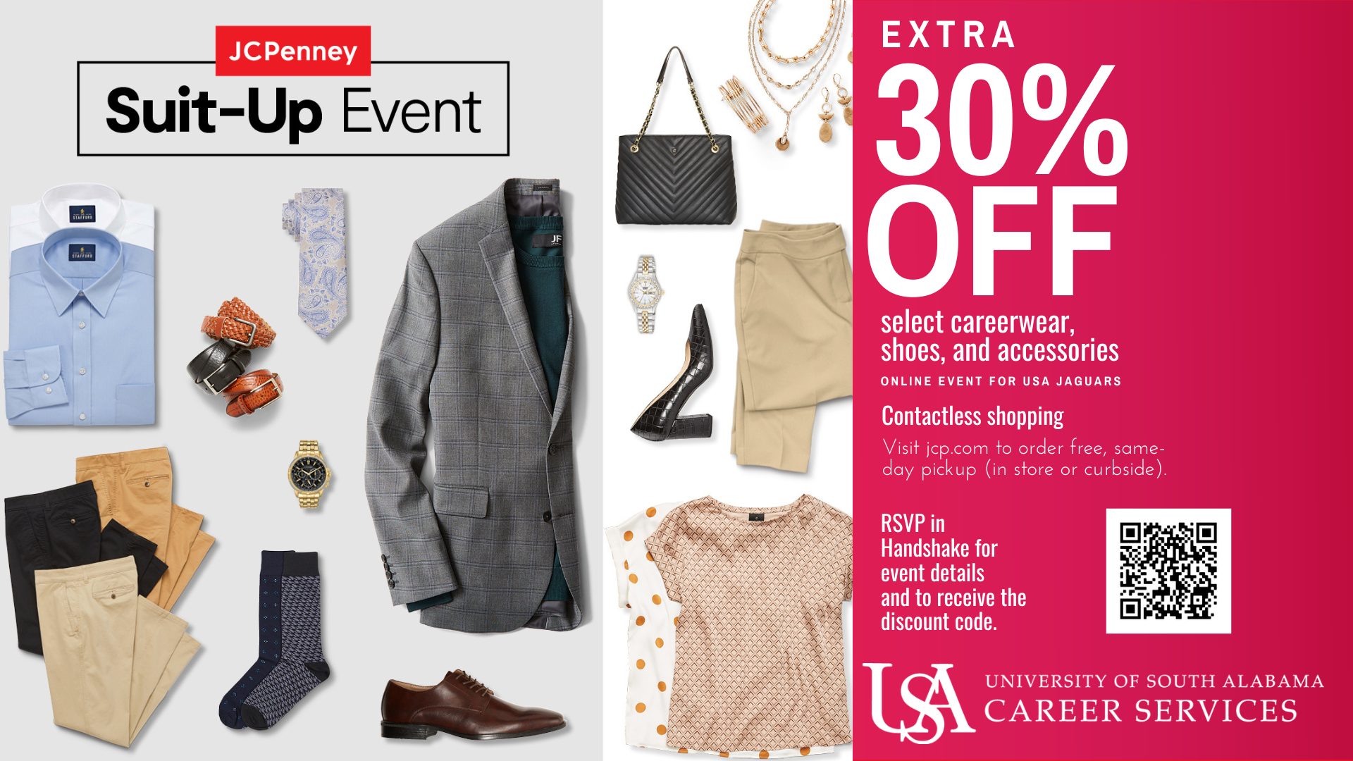 Confidence is key in the job search process. Whether you are interviewing, interning, or starting a new job after graduation, find everything you need to finish your perfect look at the JCPenney Suit-Up Event.
