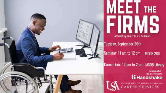 The Meet the Firms Career Fair & Seminar is a unique recruiting and networking event for accounting students in the Mitchell College of Business.