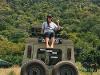 Study Abroad on vehicle holding up the J sign for Jaguars