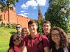 Study Abroad students in front of church