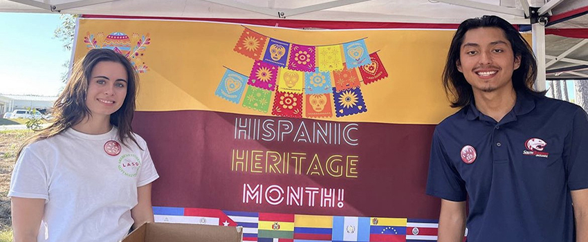 Two students at Hispanic Heritage Month