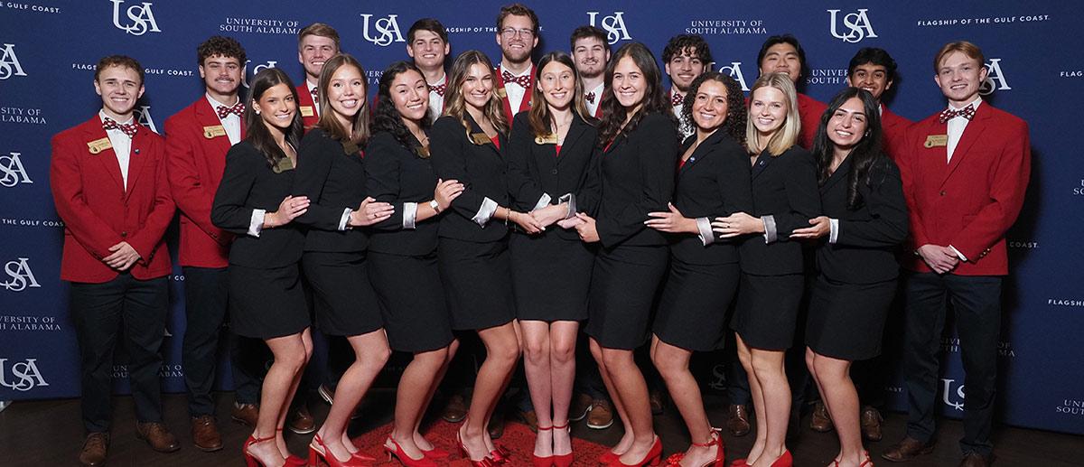 Southerners group image in front of USA background.
