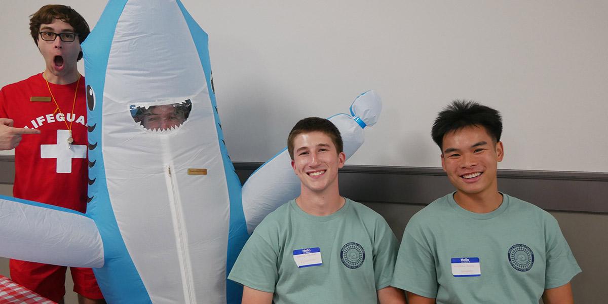 students taking a silly picture