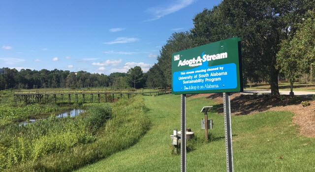 SGA signage for adopt a stream  -- Less Pollution is the Best Solution