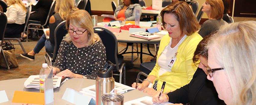 Participants working at workshop