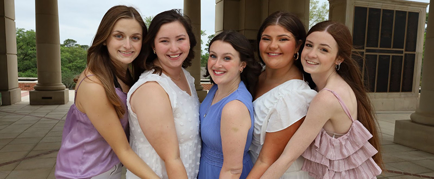 Marketing committee (left to right):  Jamie Pickens, Mayson Carter, Caroline Lapointe, Madi Langston, Anna Kathryn Speck