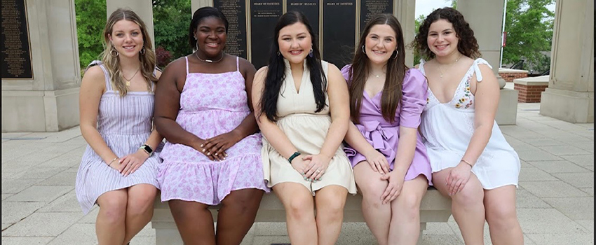 DEI committee (left to right): Karra Reginer, Kayla Shirley, Cathryn Evans, Marlee Bradford, Jordan Mortimer