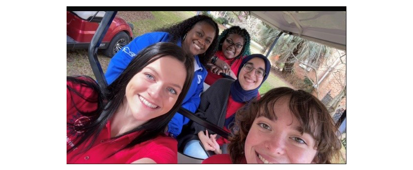 Peer counselors taking a selfie.