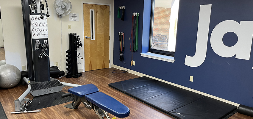 Image of weight machine in USACW Fitness Center.