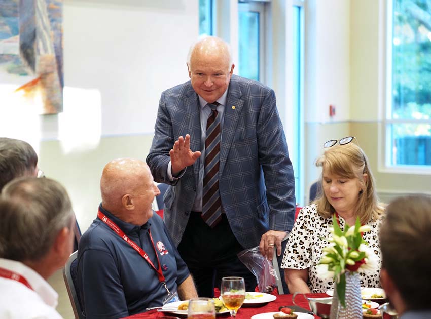 Jo Bonner welcomes the Golden Jaguars Reunion Members