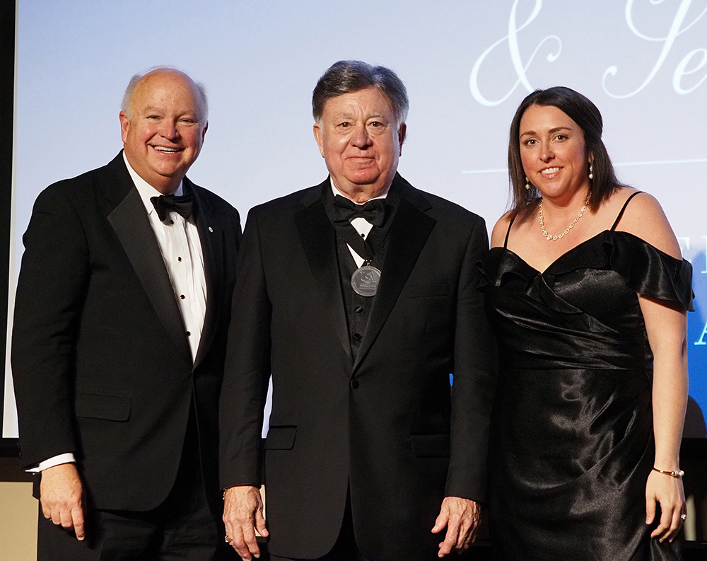 Mr. James B. Estabrook, Jr. with President Bonner and Alumni president.