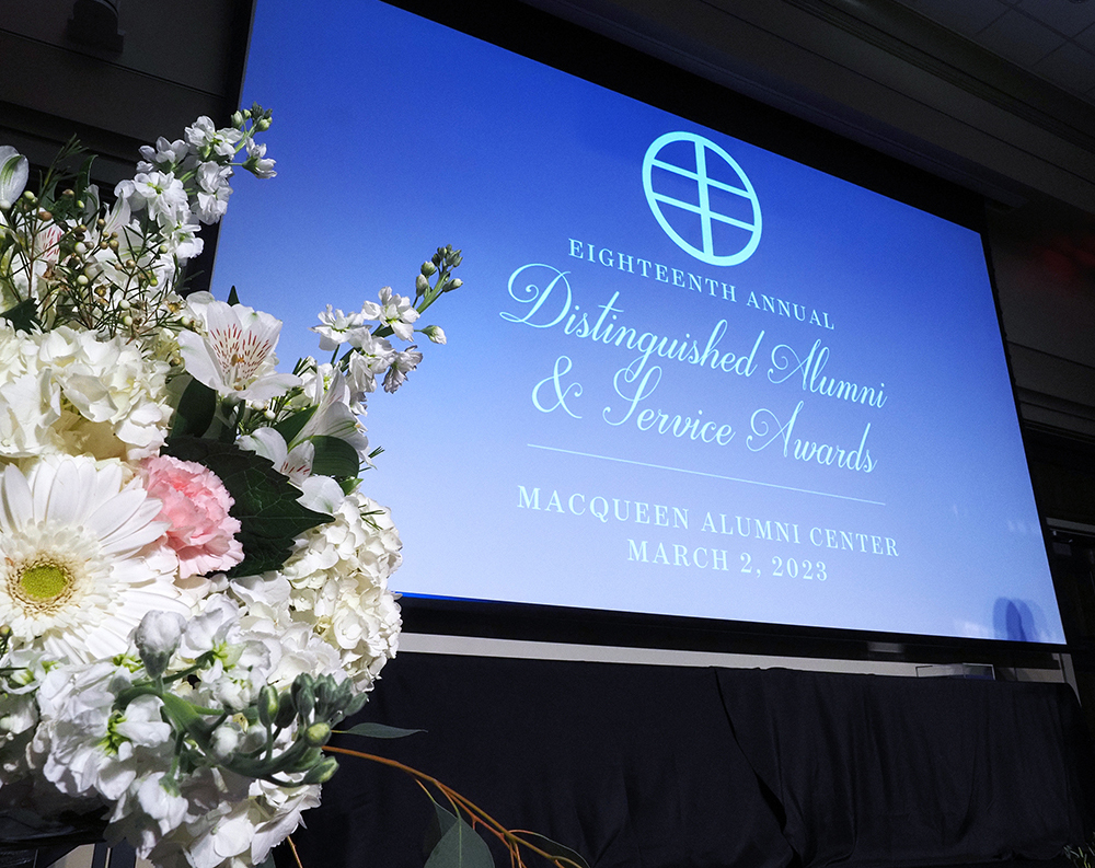 Screen image and flowers.