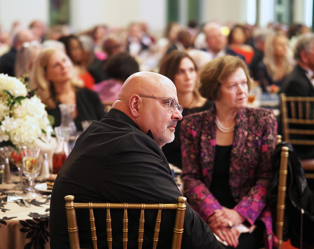 Crowd watching awards.