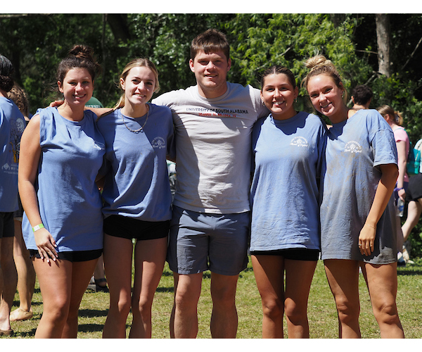 Team picture of students that played oozeball.