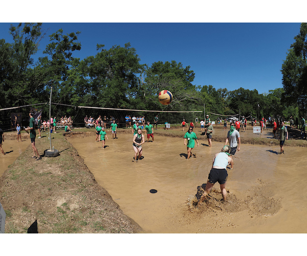 Group image of students playing oozeball.