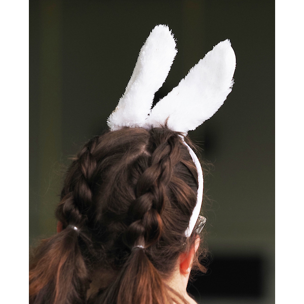 Person wearing bunny ears
