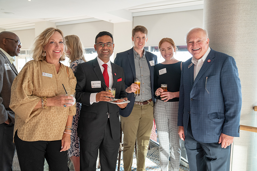 Group of alumni with President Bonner.