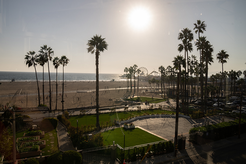 Santa Monica beach view.
