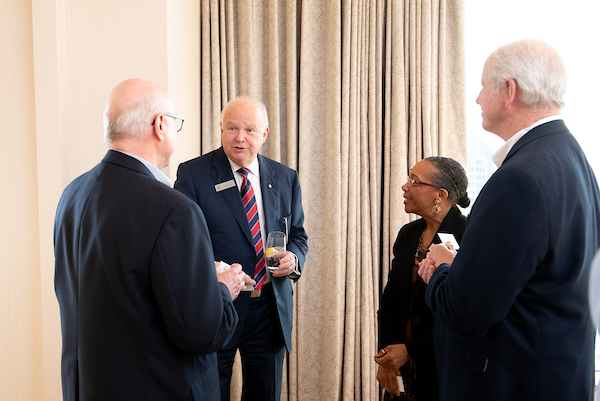 President Jo Bonner socializing with Alumni at the Alumni & Friends Event