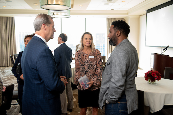 South Alabama Alumni socializing at Alumni & Friends in Atlanta