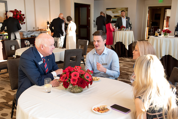 President Jo Bonner socializing with Alumni at the Alumni & Friends Event