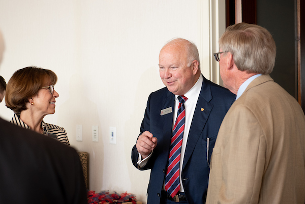 President Jo Bonner socializing with Alumni at the Alumni & Friends Event