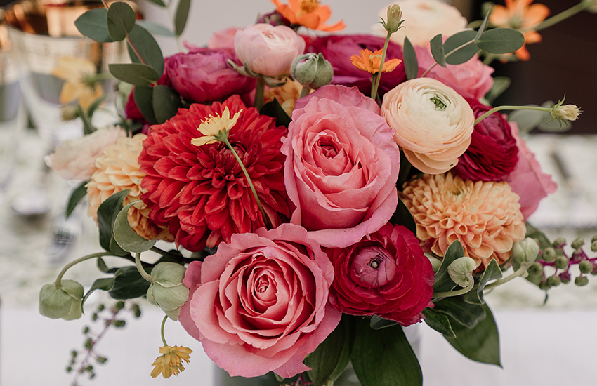 Flowers at event.