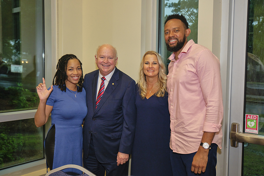 South Alabama President Jo Bonner taking a Picture with future South Alabama Alumni