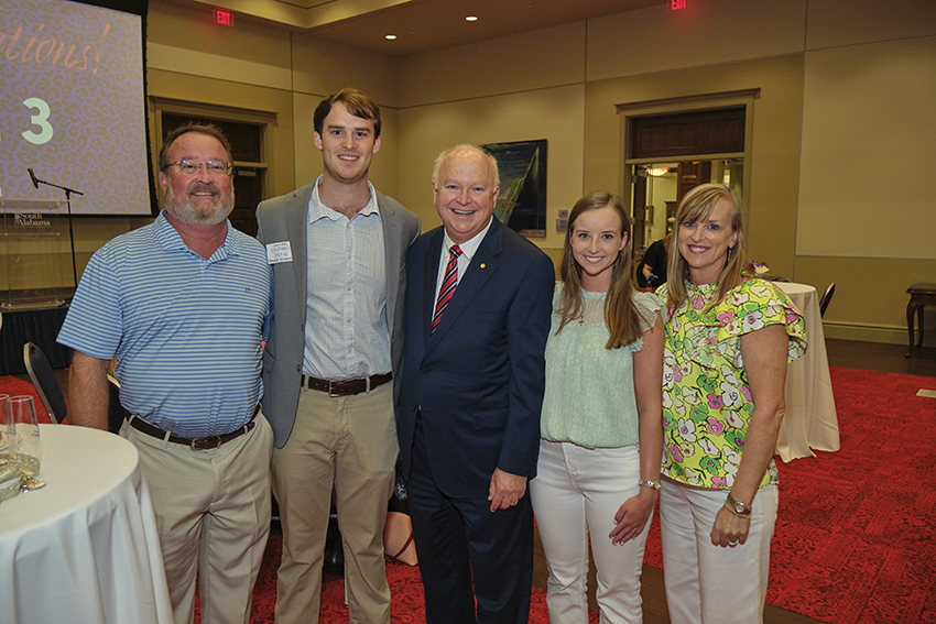 South Alabama President Jo Bonner taking a Picture with future South Alabama Alumni