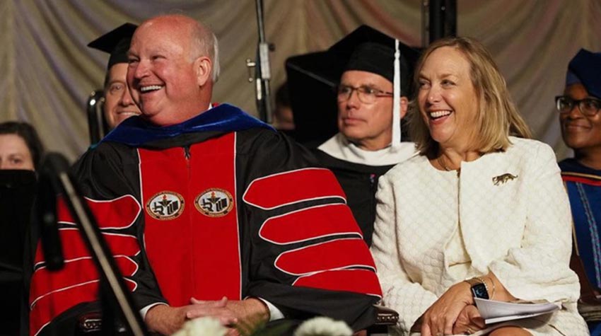 President Bonner and first lady at Graduation.