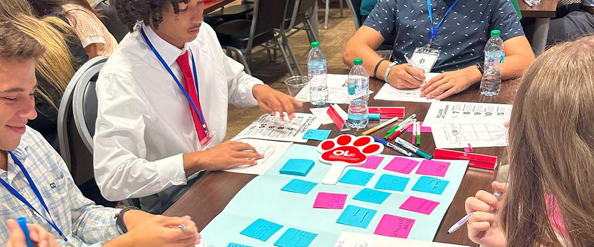 Members participating in a group activity