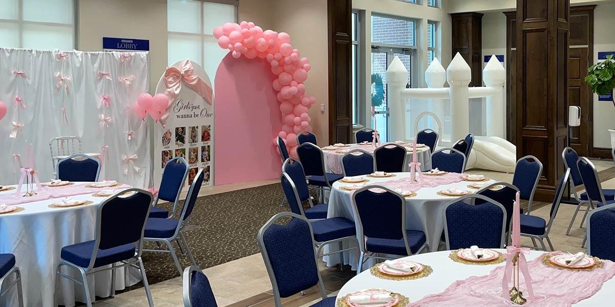 Room set up for Baby Shower event 