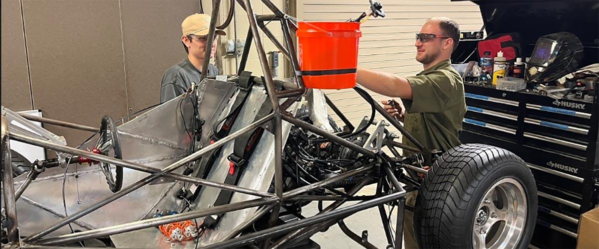 Car being built by Jag Racing.