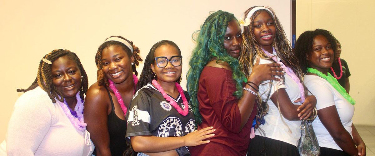 Group image inside of all females.